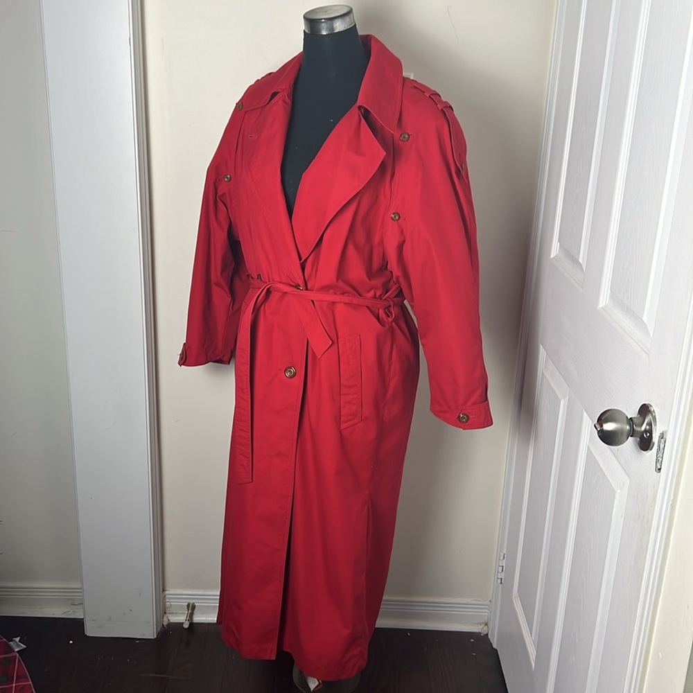 Pizazz Vintage Slouchy Utility Outerwear Trench Coat Jacket Size Large